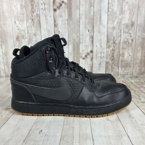 Nike Court Vision Mid Men's Black Gum Sole Basketball Sneakers Shoes Size 9